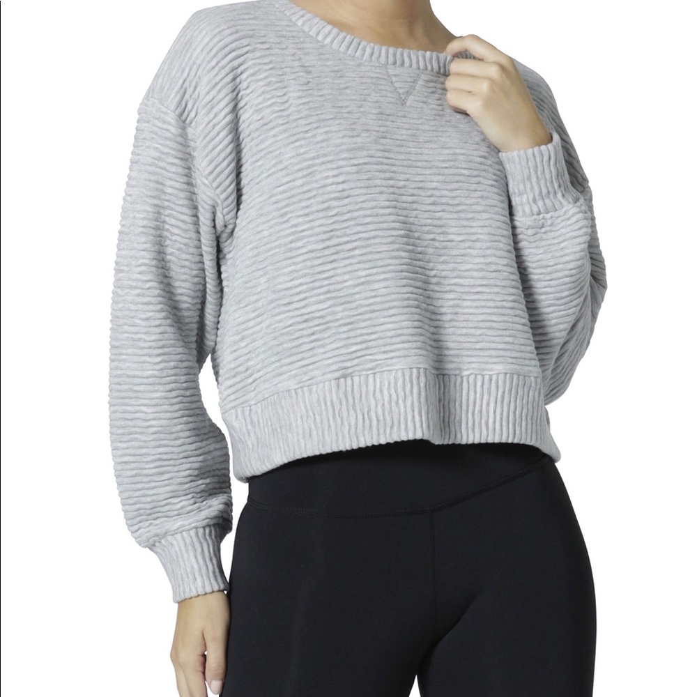 NWT-VIMMIA cropped groove sweatshirt